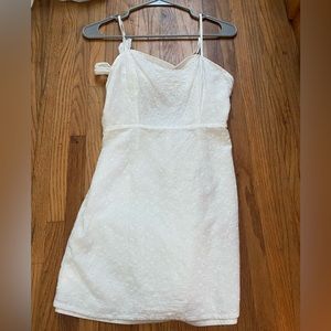 white tie back dress